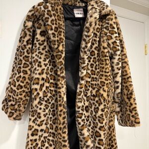 I.AM.GIA Brown Leopard Teddy Jacket